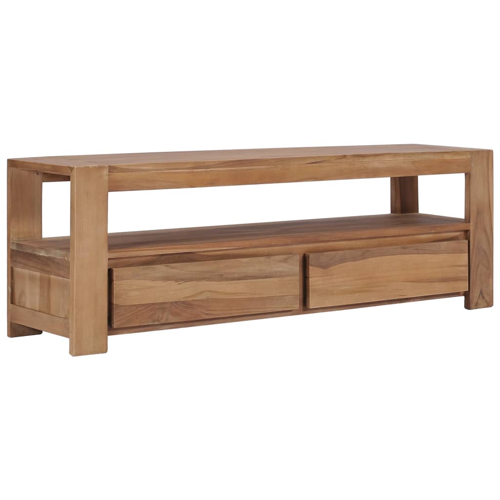 Comoda TV vidaXL, Lemn de tec, 120 x 30 x 40 cm, Maro