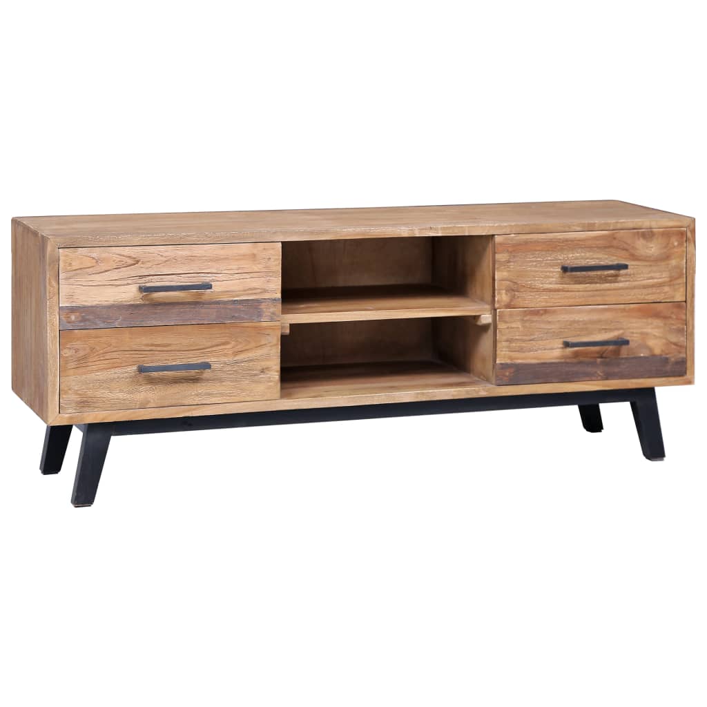 Comoda TV vidaXL, Lemn de tec, 120 x 30 x 45 cm, Maro
