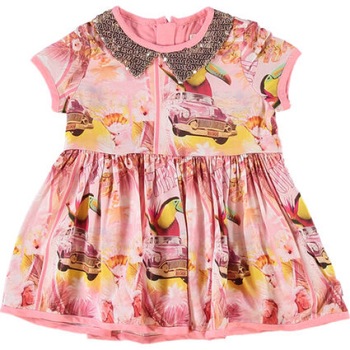 Rochie fetite BILLIEBLUSH, din vascoza, roz-gold, 9 luni Rochie fetite BILLIEBLUSH, din vascoza, roz-gold, 9 luni