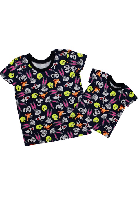 Set mama/ fiu tricouri cu imprimeu Disney, Multicolor, S