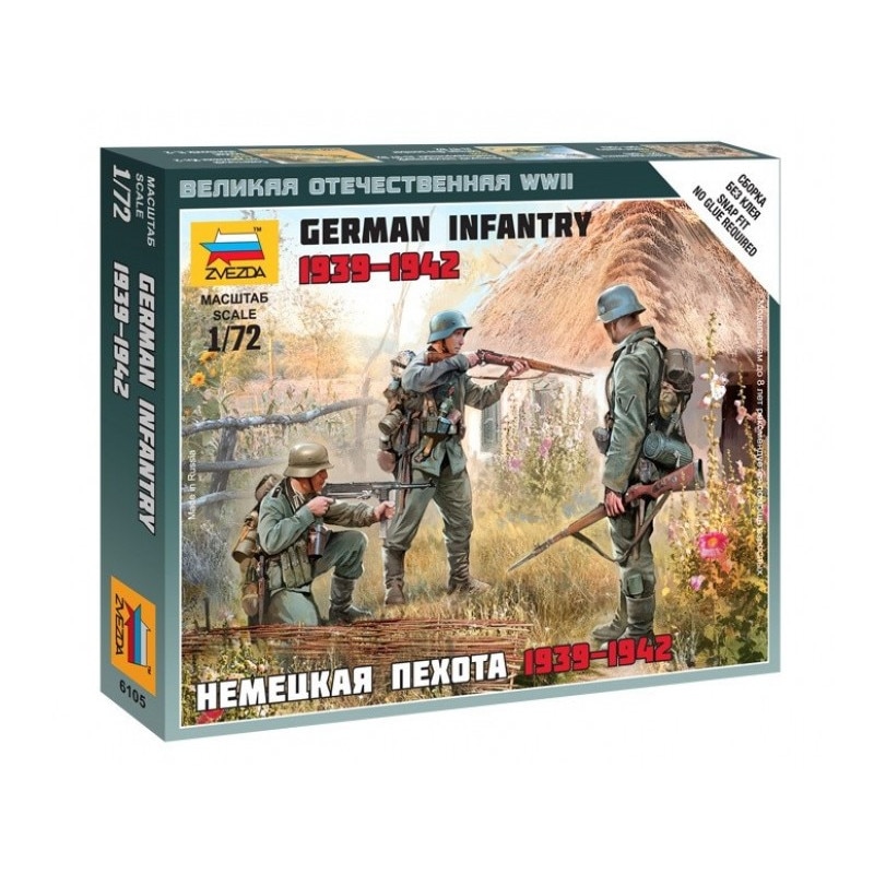 Macheta Militara Zvezda German Infantry 1939-1942 1:72 ZVEZ 6105