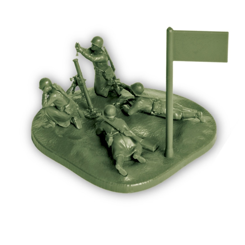 Macheta Militara Zvezda Soviet 82mm Mortar cu echipaj iarna 1941-1943 1:72 ZVEZ 6208