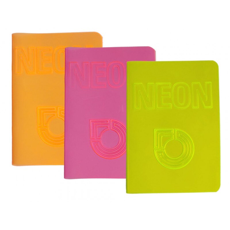 Set 3 Caiete A5 matematica NEON,coperta plastic 42file,hartie 80g/m2