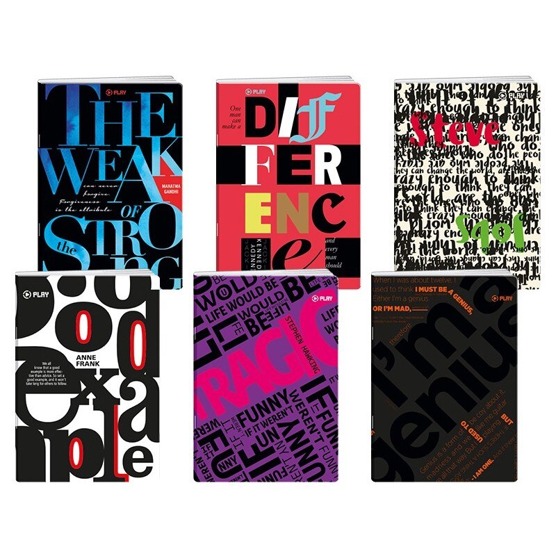 Set 6caiete CITATE,A4,dictando,hartie 70g/m2,96file