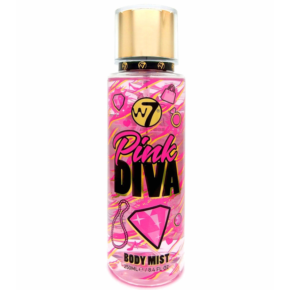 Spray pentru corp cu parfum floral W7 Pink DIVA Body Mist, 250 ml