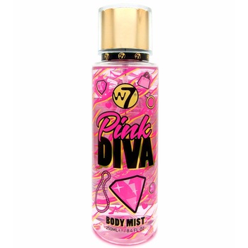 Spray pentru corp cu parfum floral W7 Pink DIVA Body Mist, 250 ml Spray pentru corp cu parfum floral W7 Pink DIVA Body Mist, 250 ml