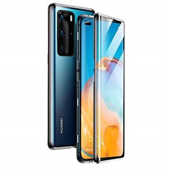 Husa Magnetic Glass 360° (sticla fata + spate) pentru Huawei P40 Pro, Negru Husa Magnetic Glass 360° (sticla fata + spate) pentru Huawei P40 Pro, Negru