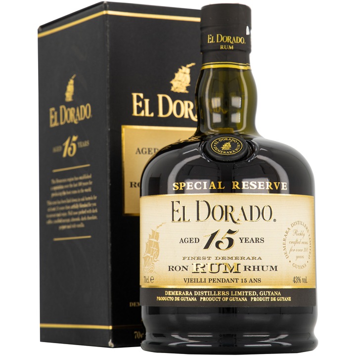 Rom El Dorado 15 YO, Cask Aged Demerara, 43%, 0.7l