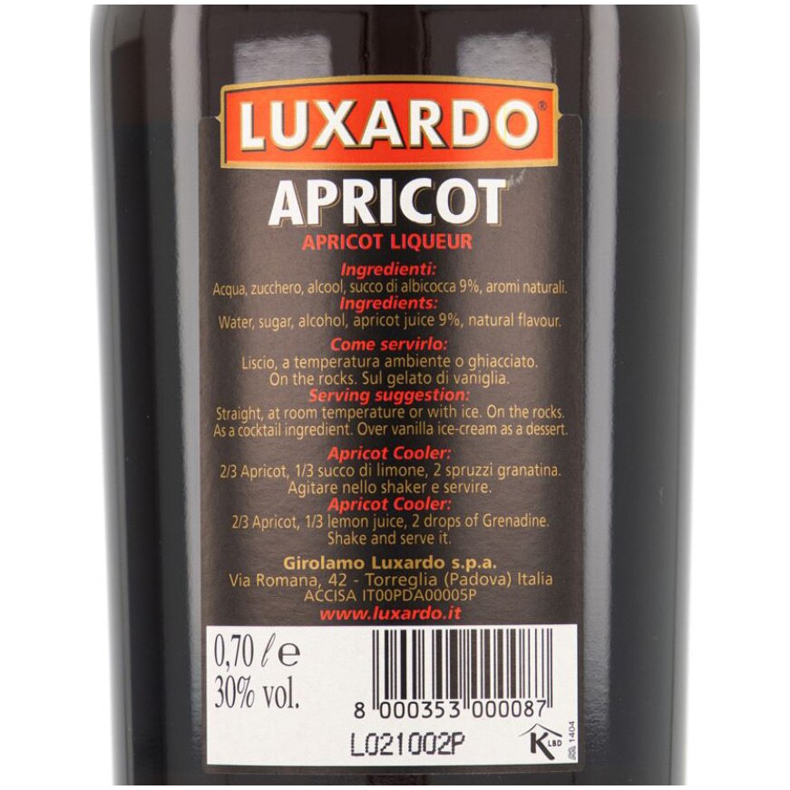 Lichior Luxardo Apricot, 30, 0.7l eMAG.ro