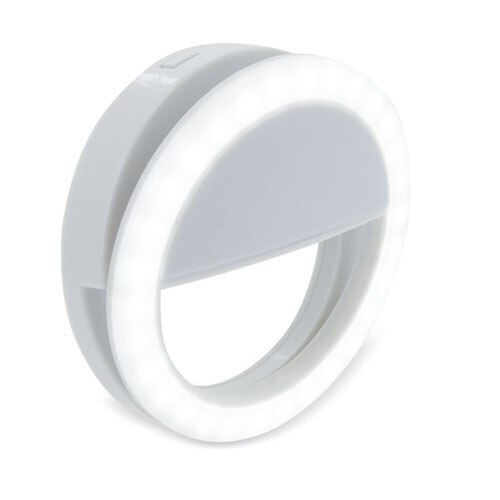 Selfie Ring Light Led, He, lampa portabila, cu 30 leduri pentru selfie, Alb