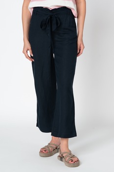 SUPERDRY, Pantaloni 7/8 ampli, din amestec de in Eden, Bleumarin inchis SUPERDRY, Pantaloni 7/8 ampli, din amestec de in Eden, Bleumarin inchis