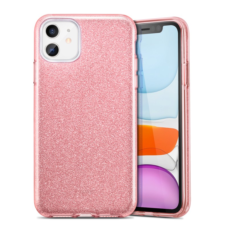Carcasa ESR Makeup Glitter iPhone 11, Rose Gold