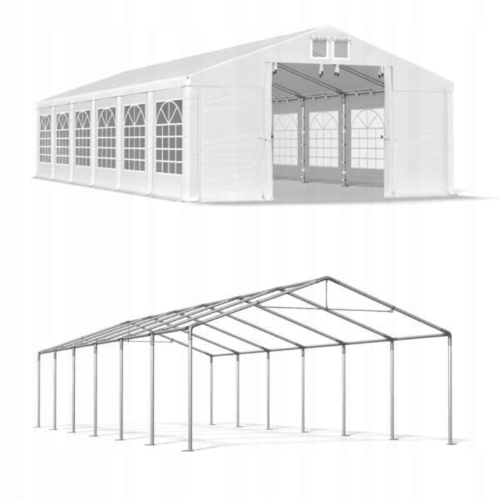 Pavilion sátor,EGO Interiors, 6x12m, professzionális extra stabil fém szerkezet,12 oldalsó ablak rendezvenyek,esküvők, kültéri hazsnálat
