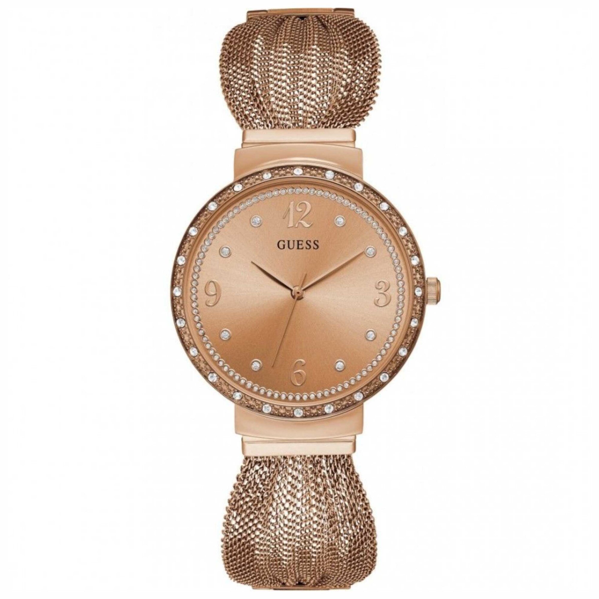 Ceas de dama Guess Chiffon auriu roz W1083L3-U03