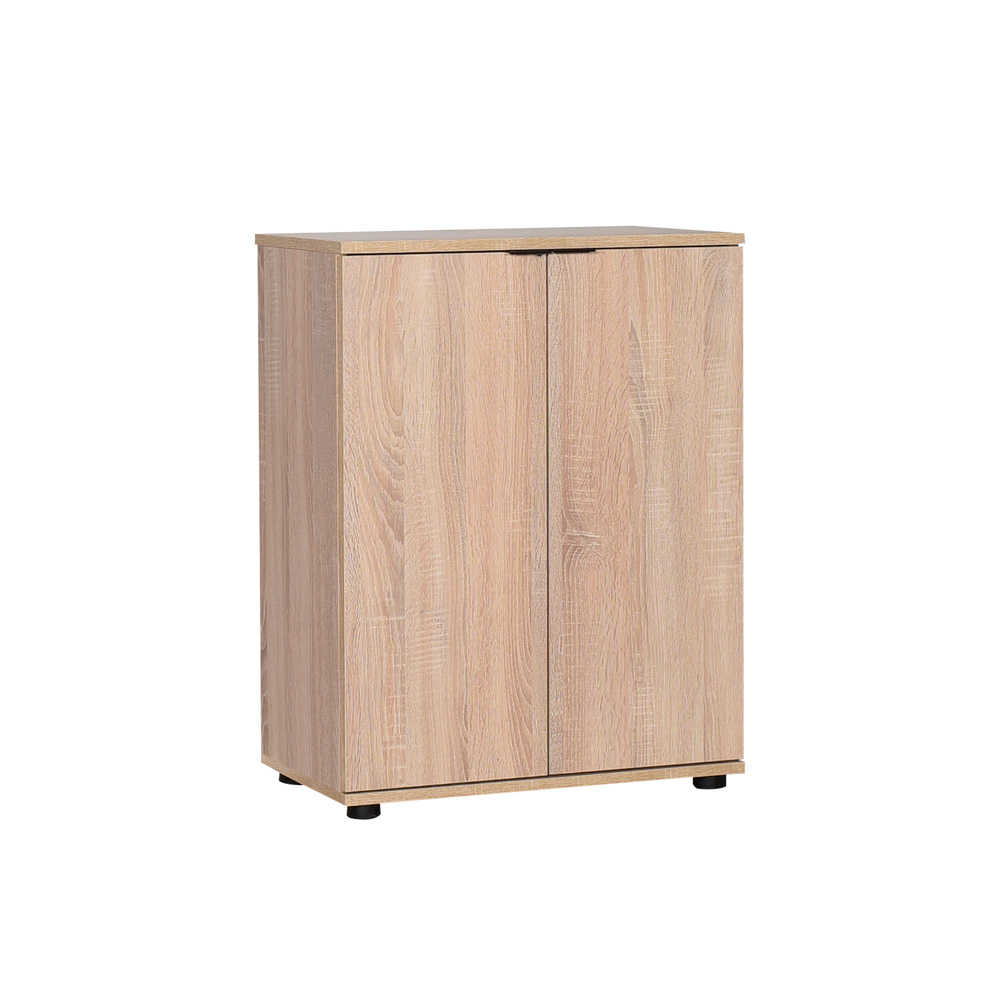 Comoda Multifunctionala Adore Dinamic, 2 usi , 5 rafturi, Sonoma, 60x78x34 cm