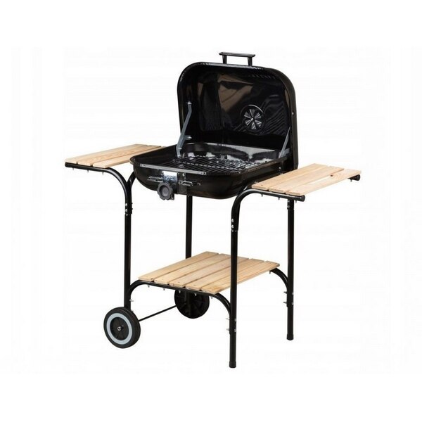 Gratar pentru gradina cu gratar ajustabil si capac a-sk18t