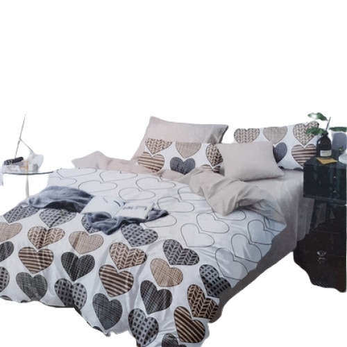 Lenjerie de pat dublu 6 piese Milano Home Collection Heart MC-5083