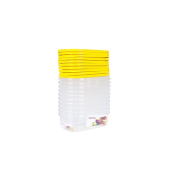 Set 10 cutii alimente, dreptunghiulare, 740 ml, Spring, galbene Set 10 cutii alimente, dreptunghiulare, 740 ml, Spring, galbene
