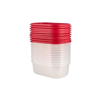 Set 10 cutii alimente, dreptunghiulare, 2,7 l, Spring, rosii Set 10 cutii alimente, dreptunghiulare, 2,7 l, Spring, rosii