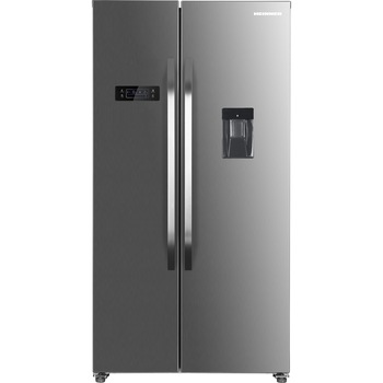 Frigider side by side Heinner HSBS-H439NFXWDE++, 433 l, No Frost, Display, Dozator de apa, Functie smart, Functie congelare si racire rapida, Clasa E, H 176.5 cm, Aspect inox Frigider side by side Heinner HSBS-H439NFXWDE++, 433 l, No Frost, Display, Dozator de apa, Functie smart, Functie congelare si racire rapida, Clasa E, H 176.5 cm, Aspect inox