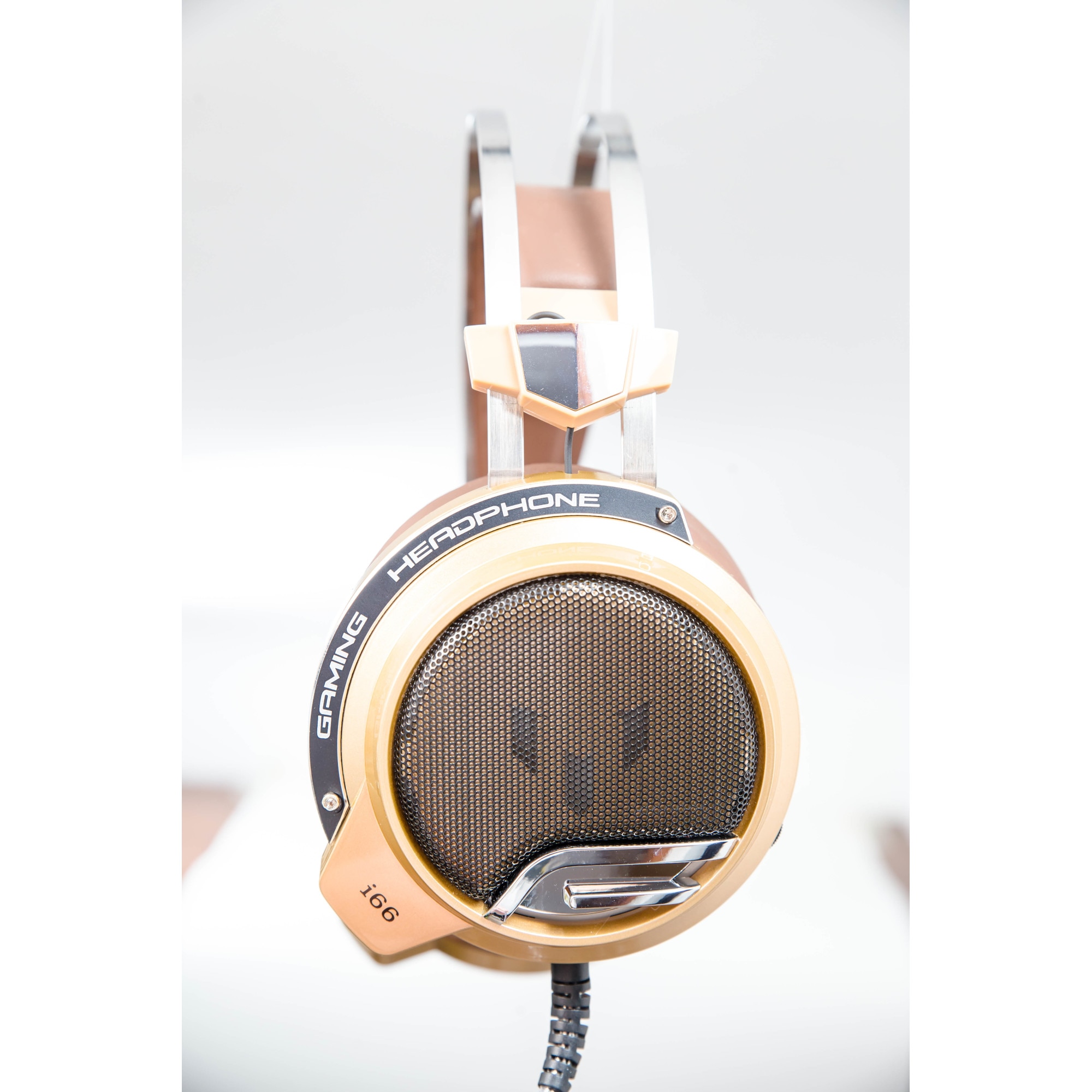 Casti Stereo X-LSWAB SuperLaser i66S2, Control Volum, LED, Microfon incorporat, Dark Beige