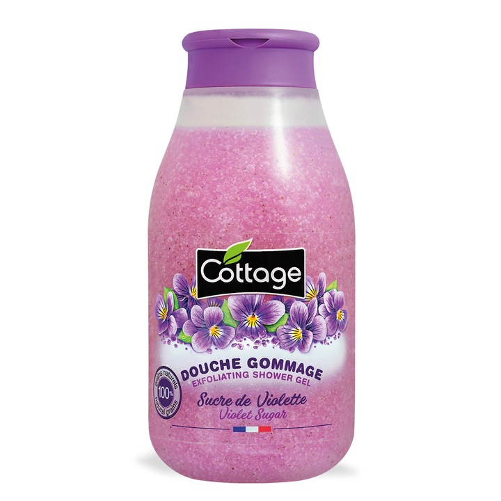 Gel de dus exfoliant Cottage Violeta, 250 ml