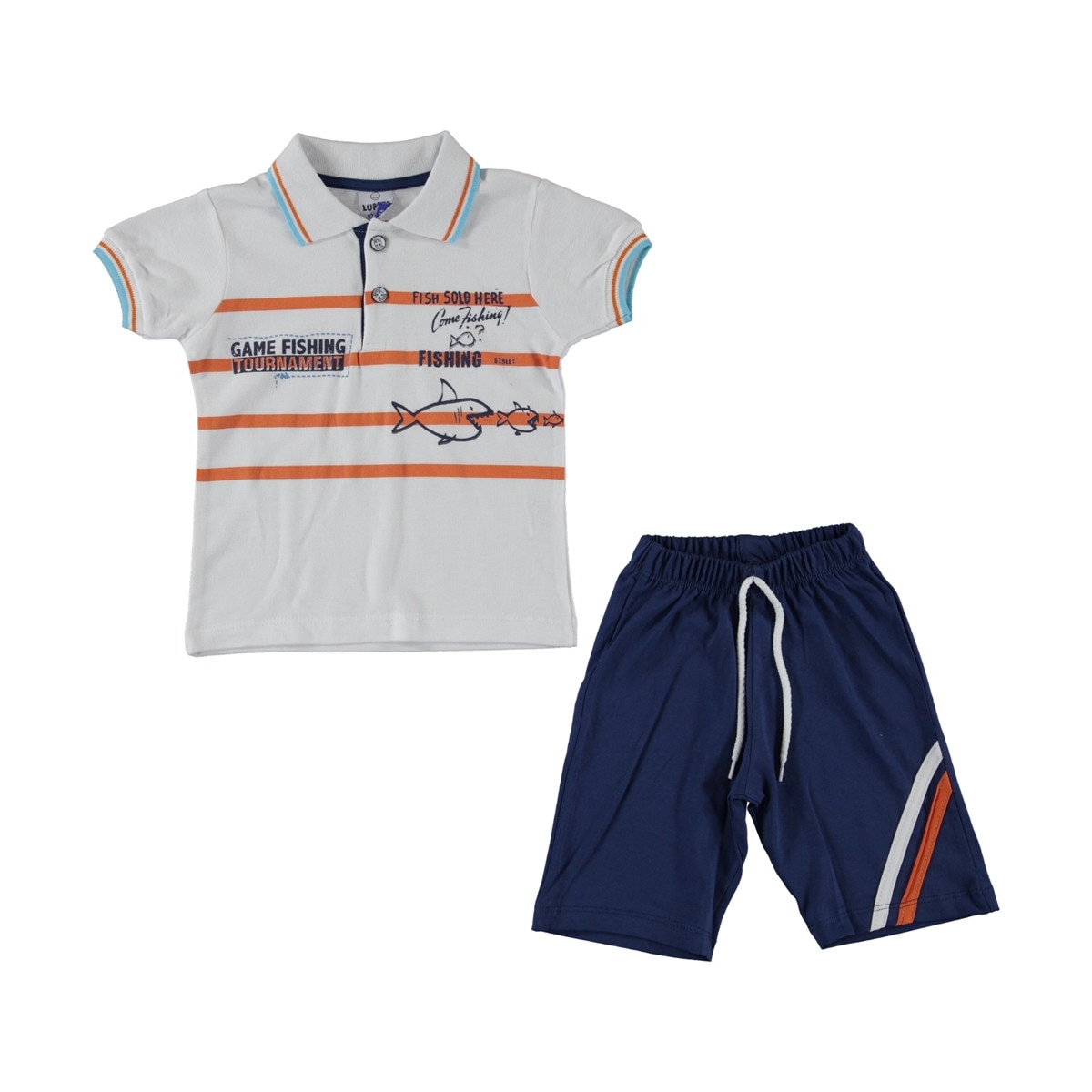 Compleu baieti Lupita alb