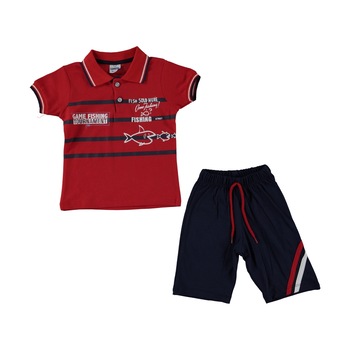 Compleu baieti Lupita rosu Compleu baieti Lupita rosu