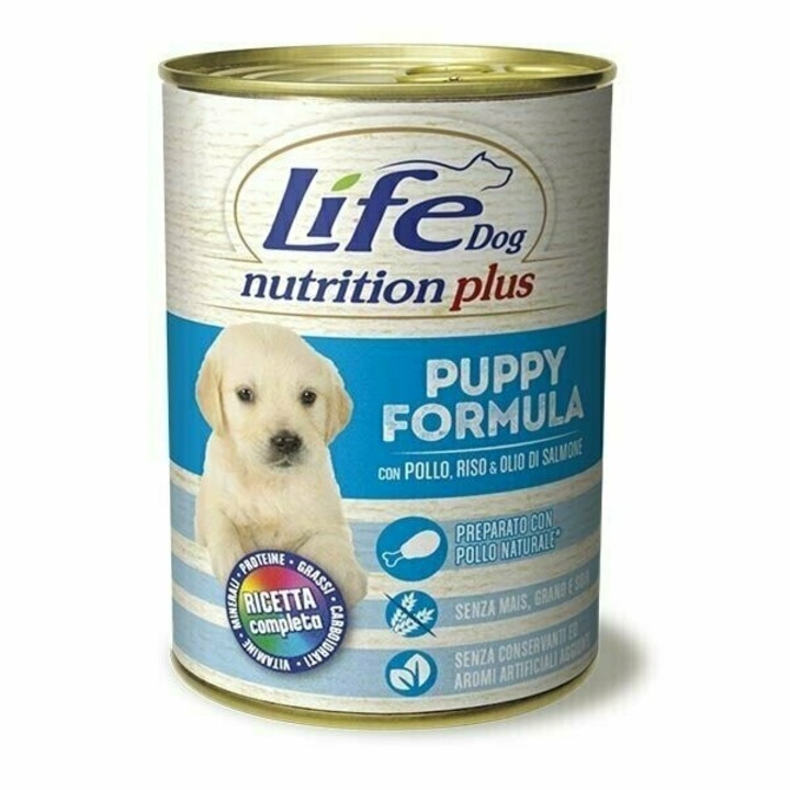 conserva cu hrana umeda pentru catei cu pui si orez life dog 400 g imagen 53_1_
6