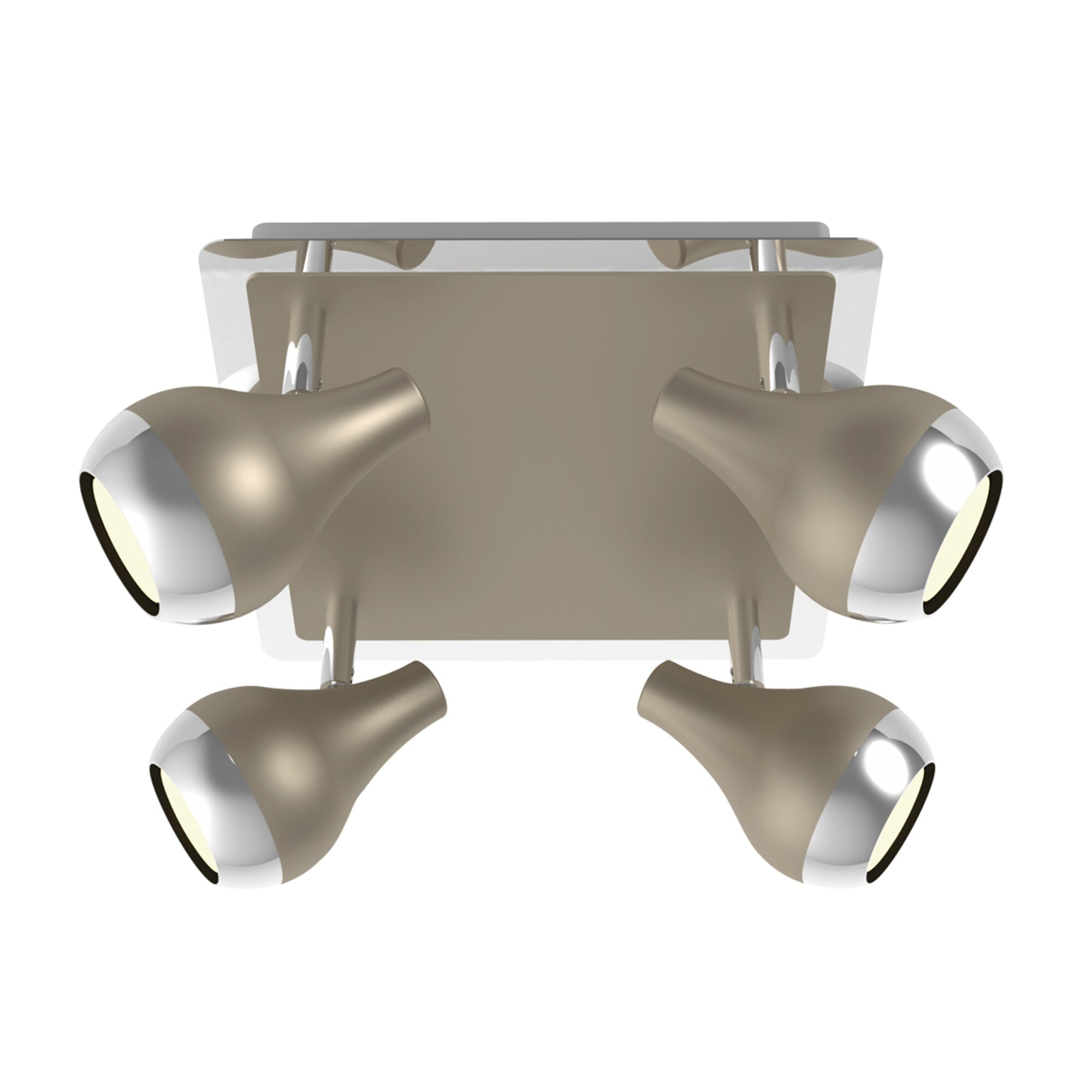Plafoniera Klausen Explorer 4, Nichel, KL 6699, Gu10, IP20, 4x4W, LED inclus