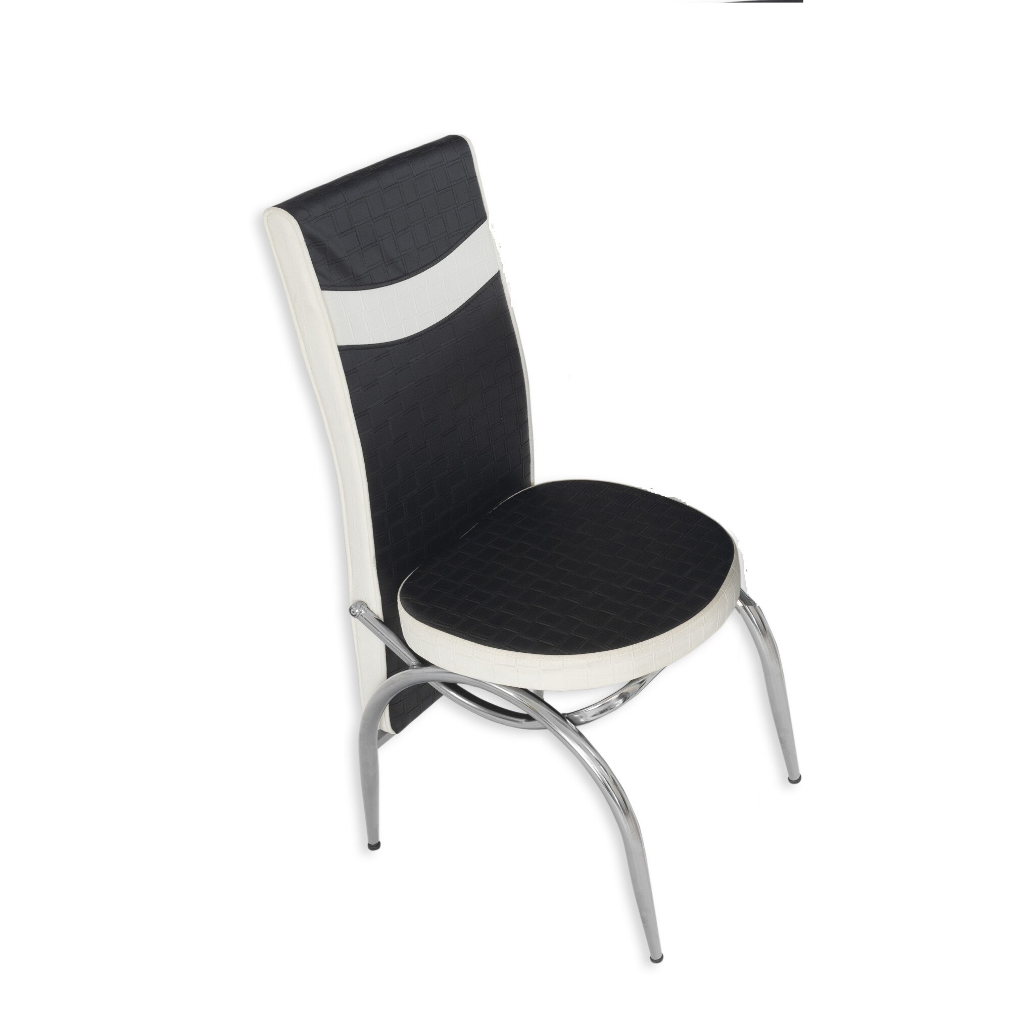 Set 4 Scaune ARTA negru-alb