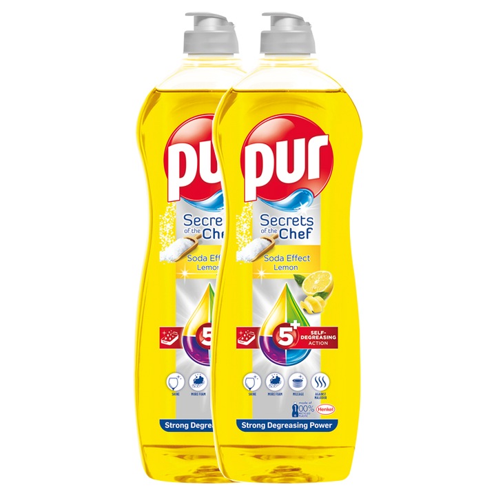 Pur Lemon kézi mosogatószer, 2x750ml