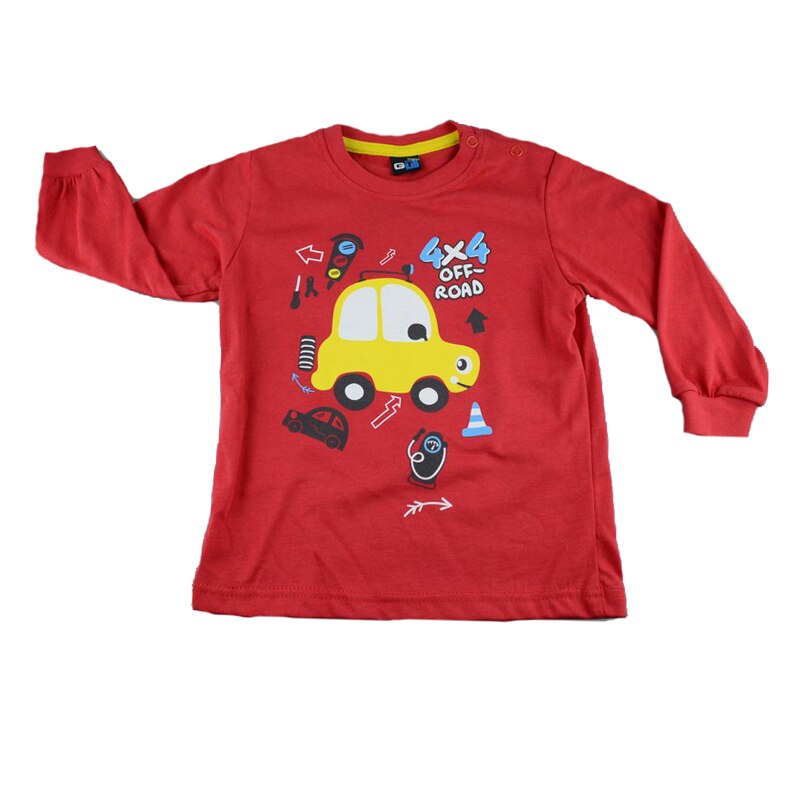 Bluza cu maneca lunga pentru baieti GT GT-5628RO, Rosu, 86