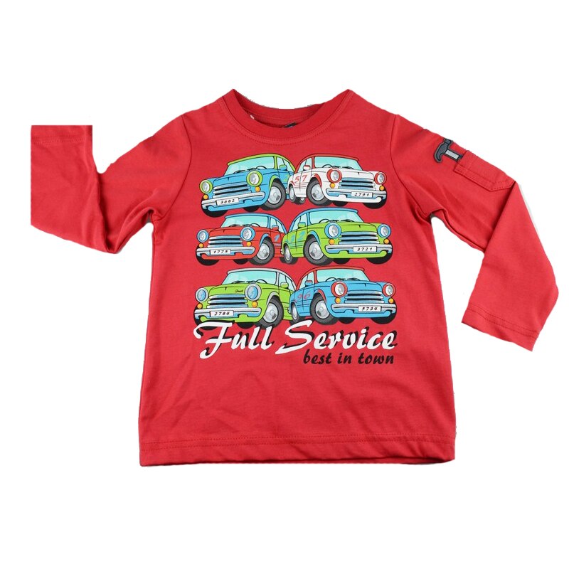 Bluza cu maneca lunga pentru baieti GT GT-3431RO, Rosu, 92