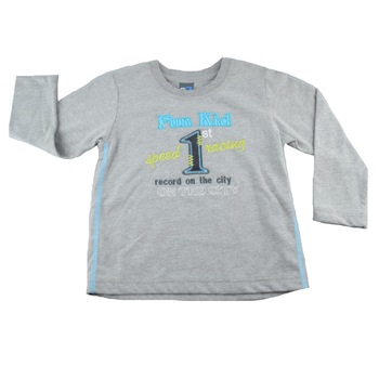 Bluza cu maneca lunga pentru baieti GT GT-2115, Gri, 92 Bluza cu maneca lunga pentru baieti GT GT-2115, Gri, 92