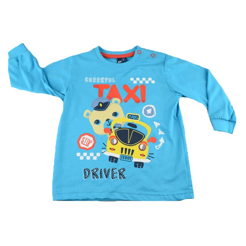 Bluza cu maneca lunga pentru baieti GT GT-6194, Multicolor, 80