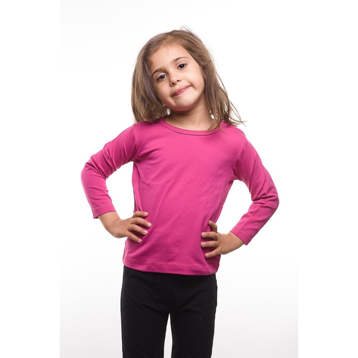 Tricou cu maneca lunga, Roz