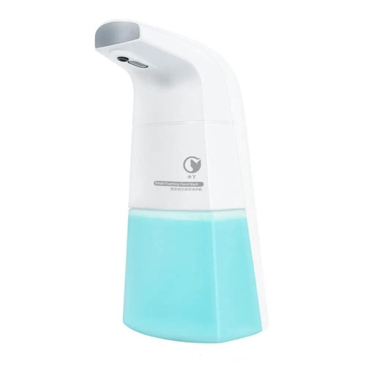 Дозатор за течен сапун под формата на пяна, сензор за движение, резервоар 400 ml, елегантен, бял