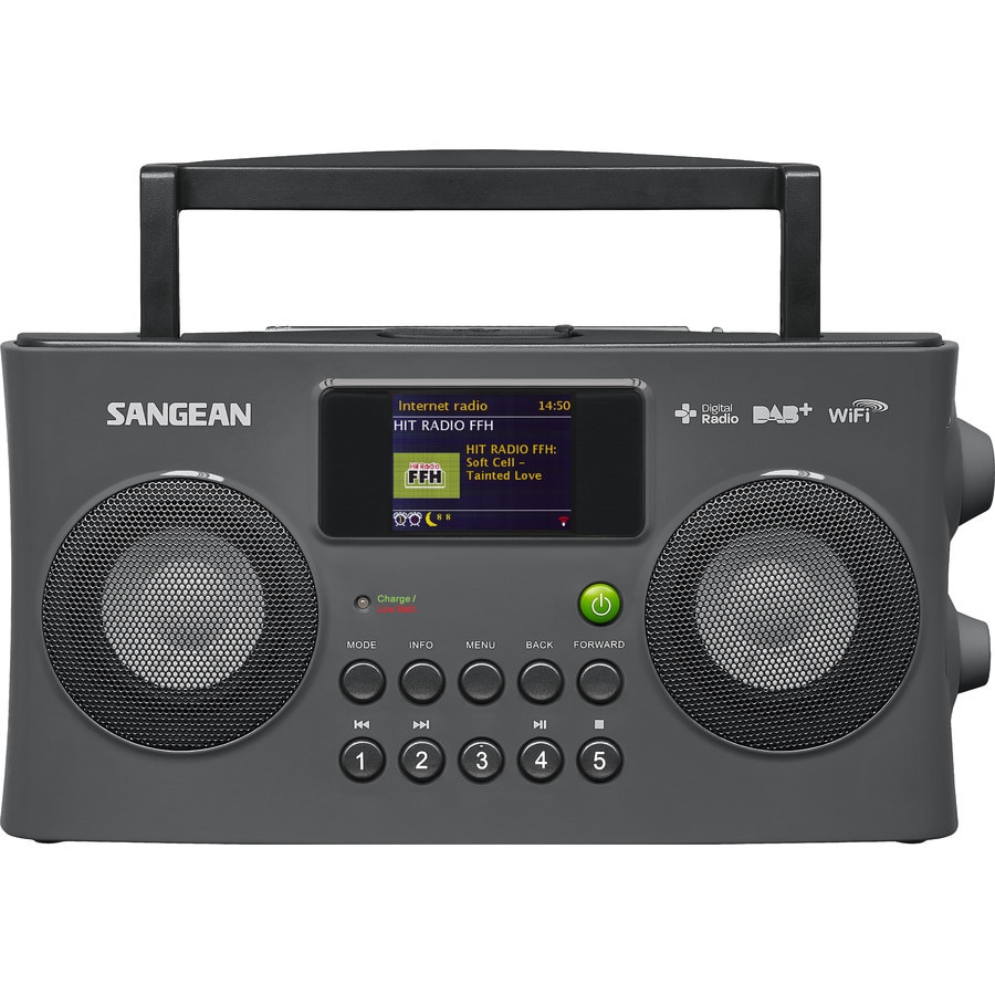 Radio digital portabil cu internet Sangean WFR-29C, USB, Display color, Player retea, Gri