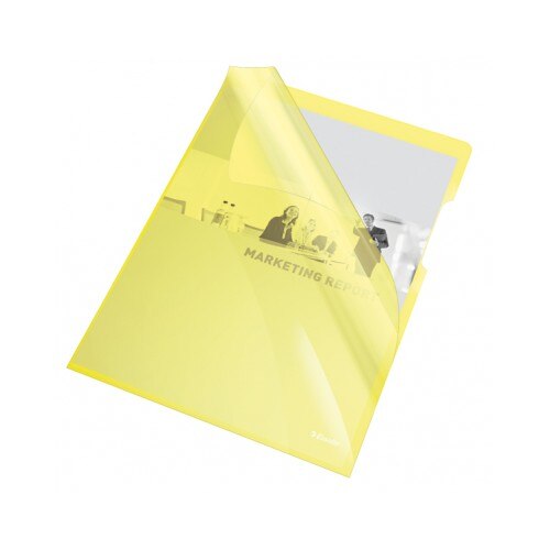 Mapa protectie Cristal color 150 mn, galben, 25 buc/set