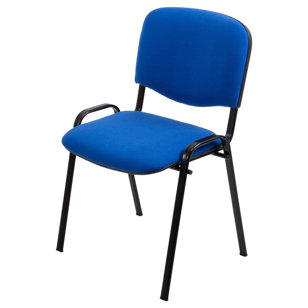 Scaun VISI tapitat cu stofa de culoare albastra