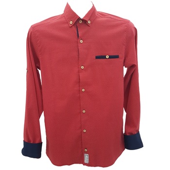 Camasa baieti, din bumbac, multicolor, Rosu/Alb/Bleumarin Camasa baieti, din bumbac, multicolor, Rosu/Alb/Bleumarin