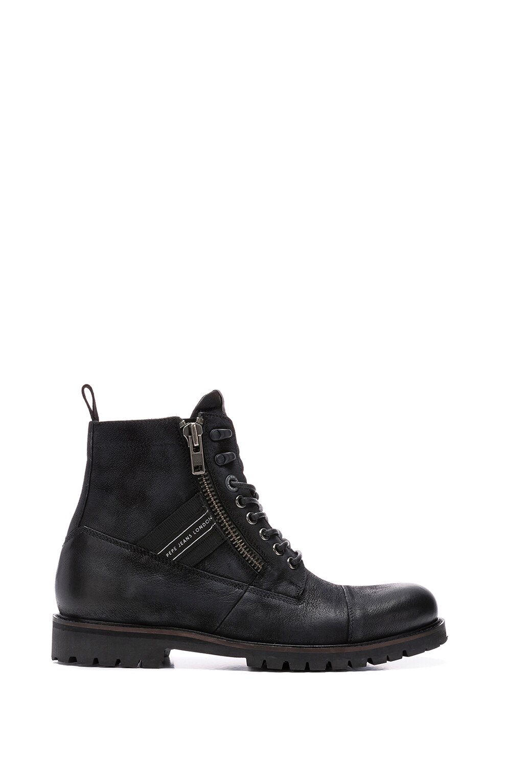Pepe Jeans London, Ghete de piele, Negru, 44