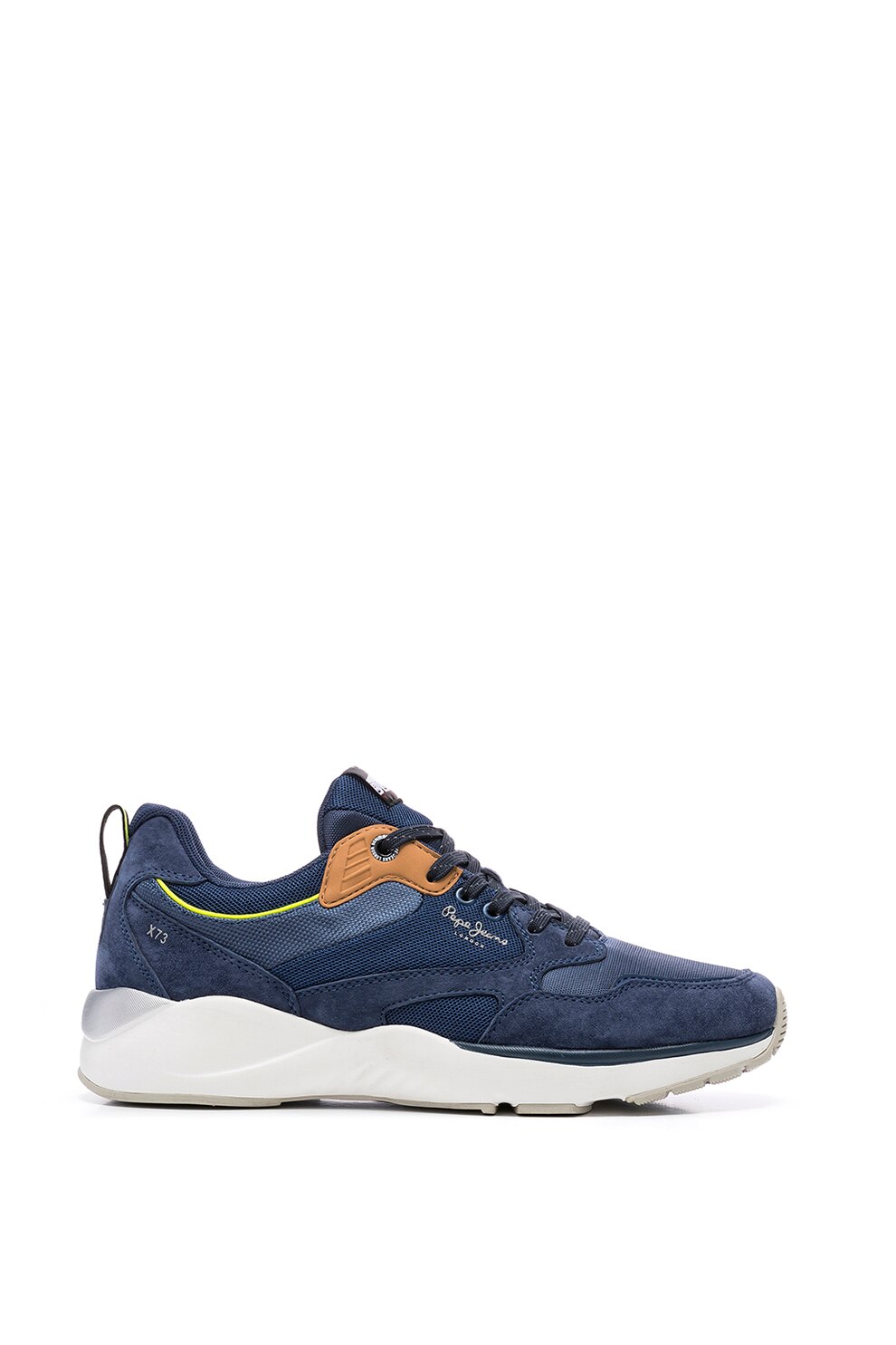 Pepe Jeans London, Pantofi sport din piele intoarsa cu insertii din plasa