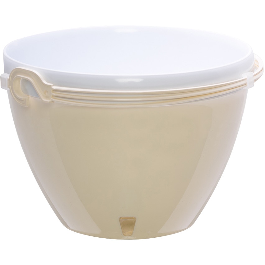 Ghiveci agatator Vista 3.8L crem-alb, cu sistem de auto-udare