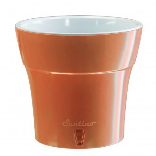 Ghiveci Dali 3.5L piersica-gri, cu sistem de auto-udare