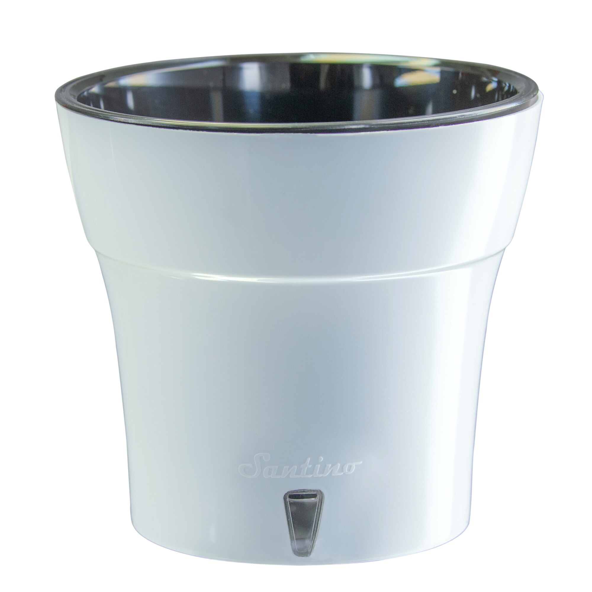 Ghiveci Dali 3.5L gri fumuriu-gri, cu sistem de auto-udare