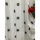 Perdea brodata, culoare alb/negru, colectia Dots by Liz Line, 600x245cm, cu rejansa - RD1356