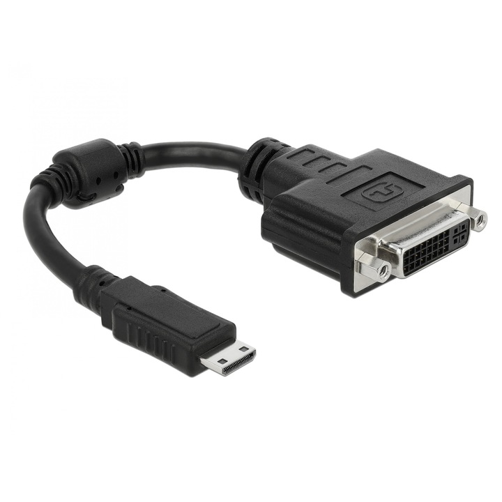 Adaptor mini HDMI-C la DVI 24+5 pini T-M 20cm, Delock 65564