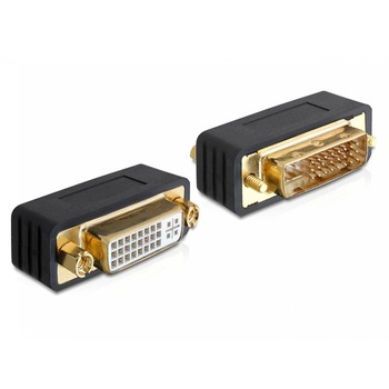 Adaptor DVI-I Dual Link 24+5pini T-M, Delock 65298 Adaptor DVI-I Dual Link 24+5pini T-M, Delock 65298
